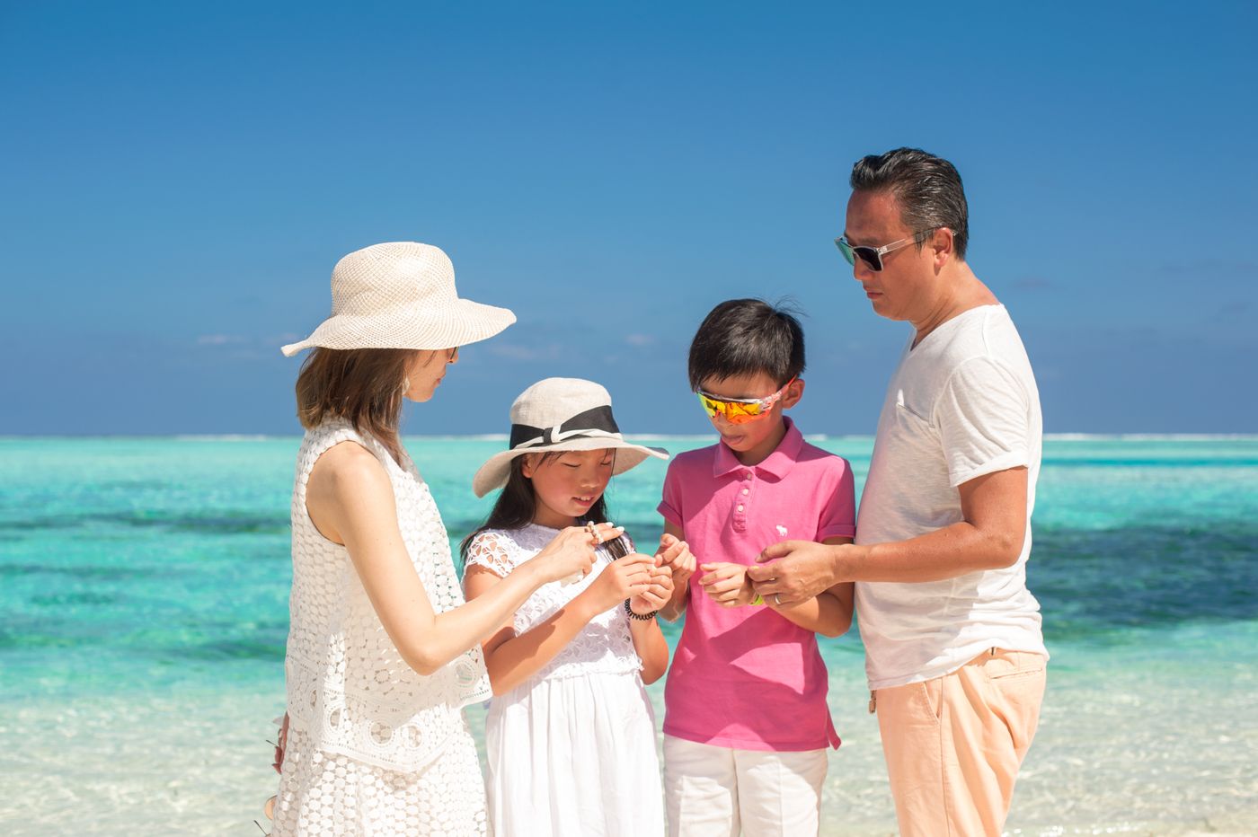 Family beach holiday