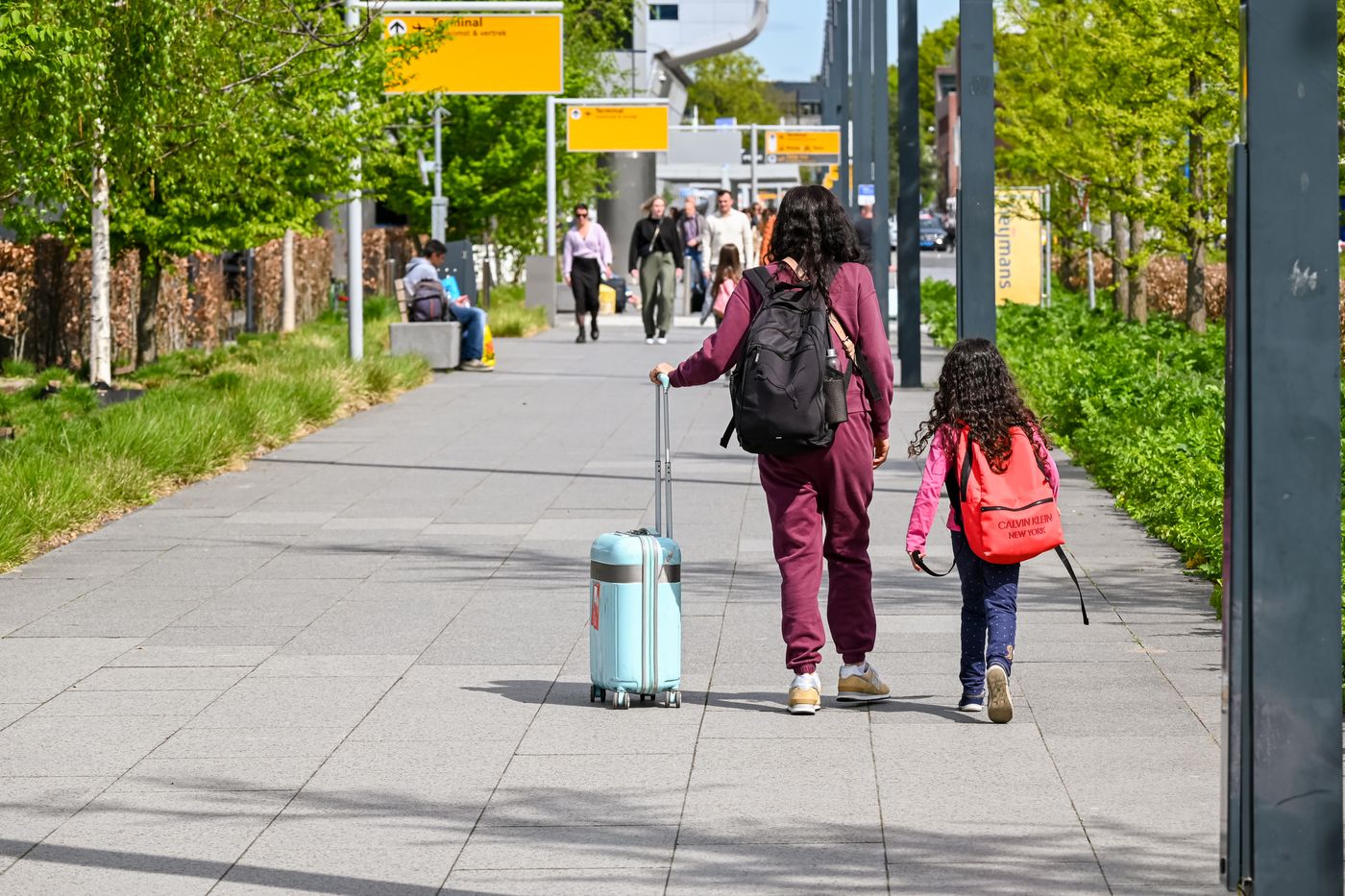Traveller at a destination